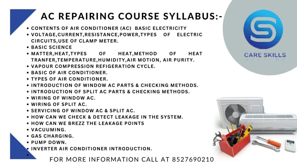 AC Repairing Course Syllabus || AC Mechanic Course Syllabus || AC Technician Course Syllabus