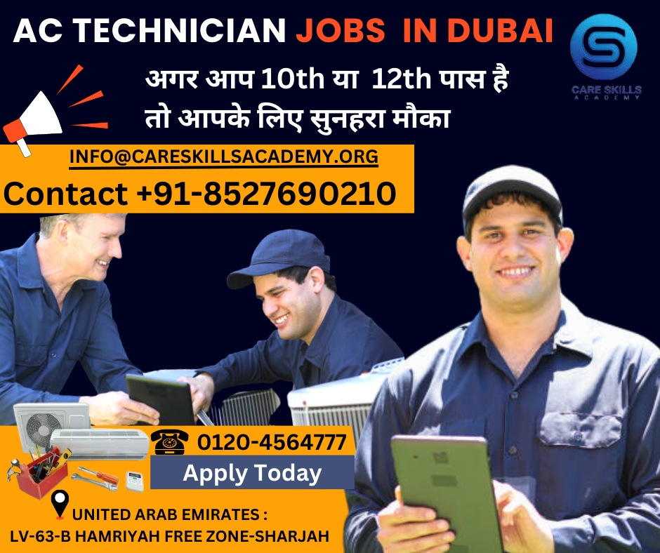 Get AC repairing job in Dubai by care skill academy