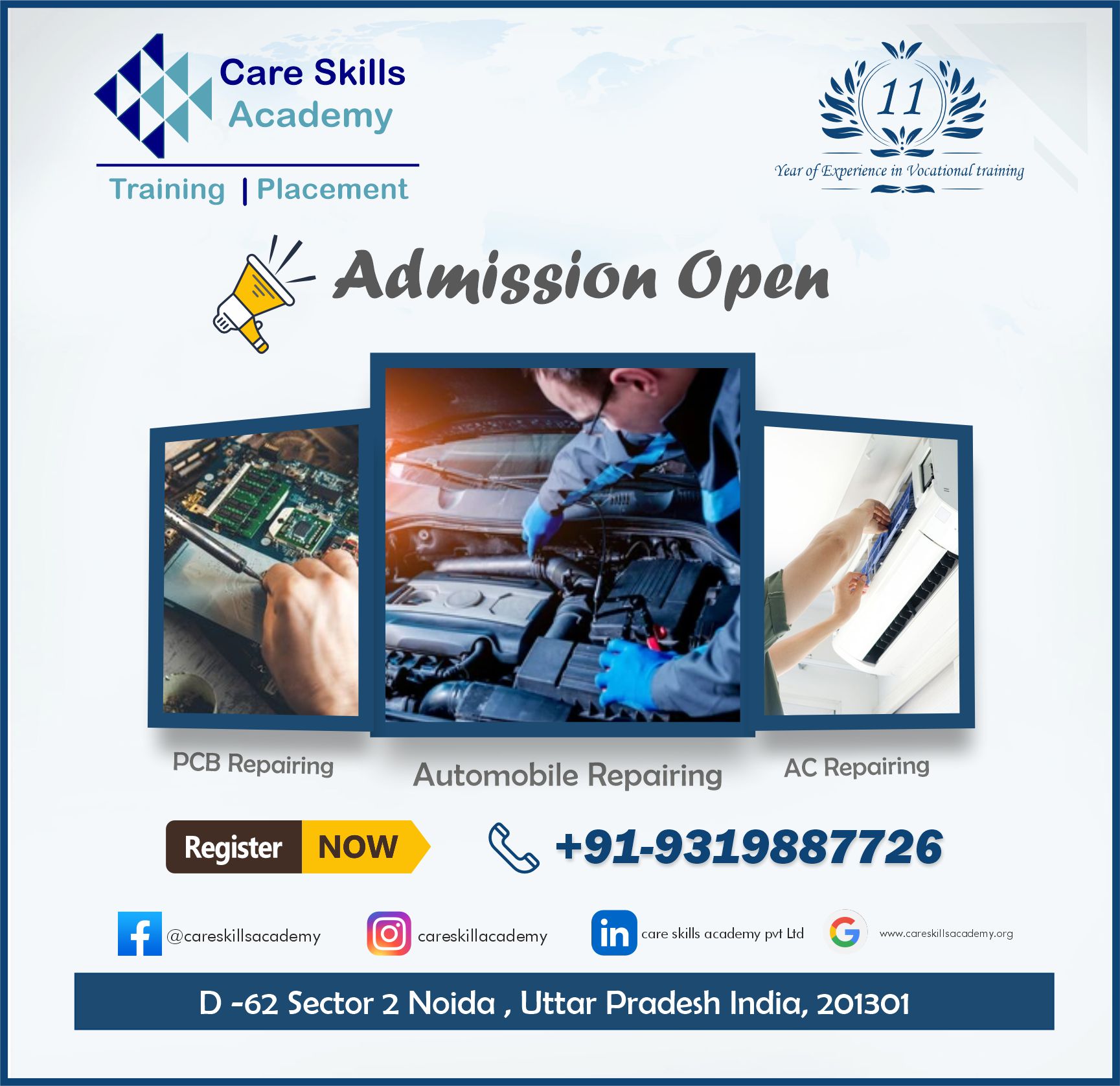 PCB, AC, and Automobile Repairing Course at Care Skills Academy