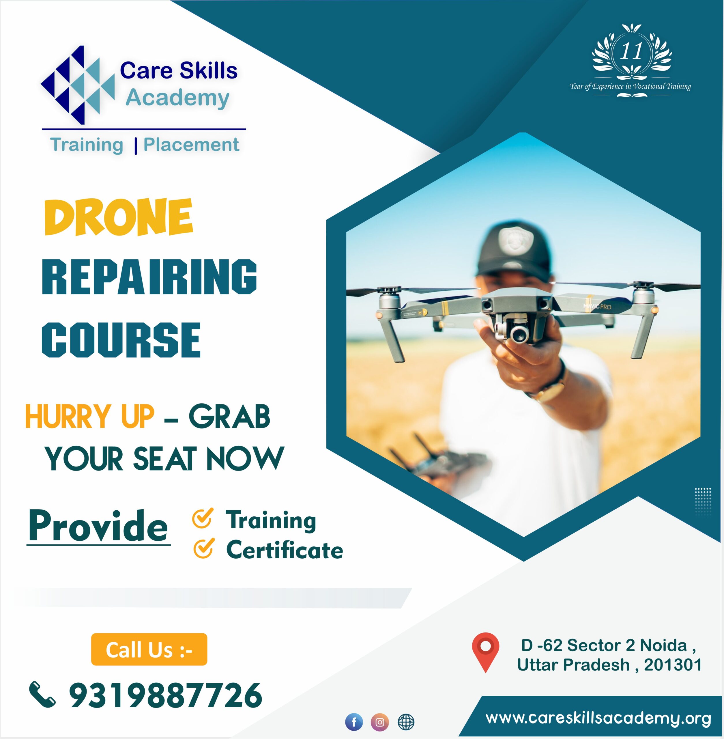 Elevate Your Skills: Drone Repairing Course at Care Skills Academy